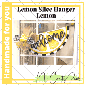 Handmade Lemon Slice Hanger, Lemon Slice, Lemon, Lemon Door Hanger, Wood Lemon Hanger, Hand Painted