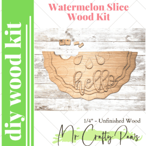 Diy Watermelon Slice Hanger, Watermelon Slice, Watermelon, Watermelon Door Hanger, Wood Watermelon Hanger, Unfinished Wood Blank, Diy Wood Kit