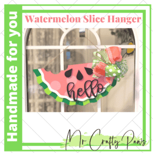 Handmade Watermelon Slice Hanger, Watermelon Slice, Watermelon, Watermelon Door Hanger, Wood Watermelon Hanger, Hand Painted