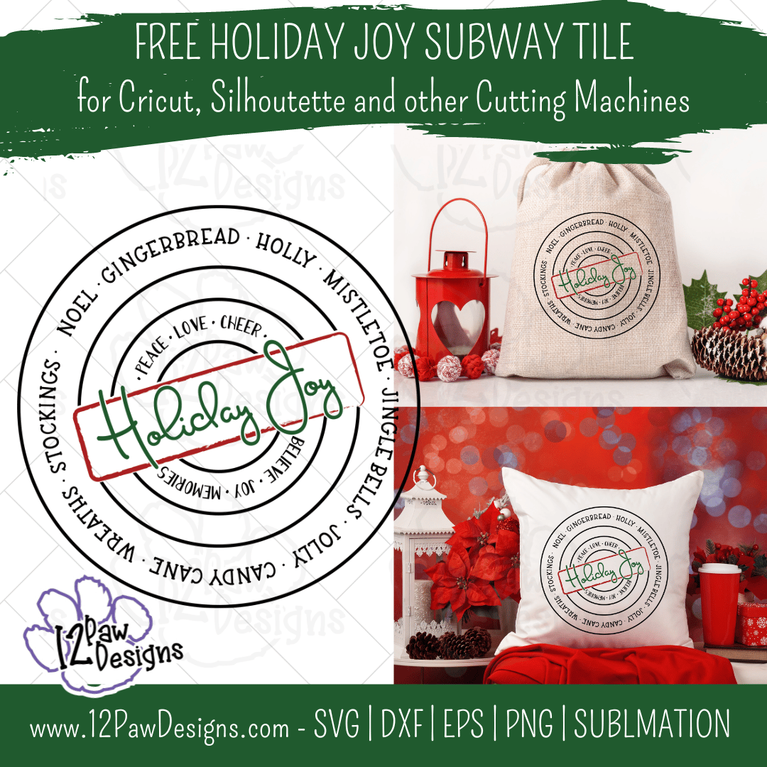 One of my Favorite Holiday Joy Subway Art Designs
