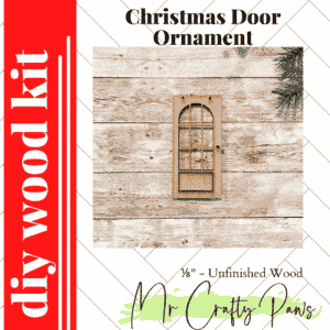 Diy Christmas Door Ornament, New House Ornament, Front Door Ornament, Christmas Ornament, Unfinished Wood Blank, Diy Wood Kit