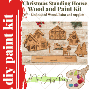 Paint Kit Santas Village Standing Pieces, Christmas Village, Santa Workshop, Winter Village, Christmas Shelf Decor, DIY Paint Kit, Paint Your Own