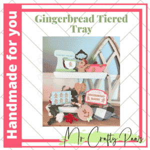 Handmade Gingerbread Tiered Tray, Christmas Tiered Tray Decor, Gingerbread Decor, Christmas, Christmas Tier Tray, Hand Painted