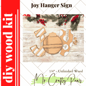 DIY Joy door hanger, Joy Christmas door hanger, Wooden Door Hanger, Holiday Door Hanger, Unfinished Wood Blank, Diy Wood Kit