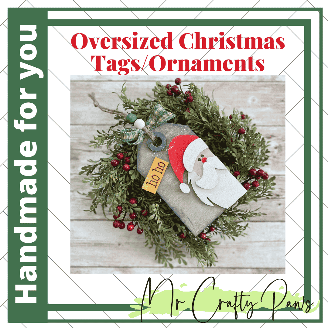 Handmade Christmas Tags, Christmas Ornaments, Stocking Tag, Reindeer, Santa, Angel, Nutcracker, Christmas Tree, Snowman, Hand Painted