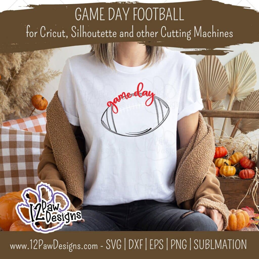 Game Day Football, Football, Game Day, Football Svg, Cricut, Silhouette, Sublimation, Svg, Png, Digital Download, Cut File