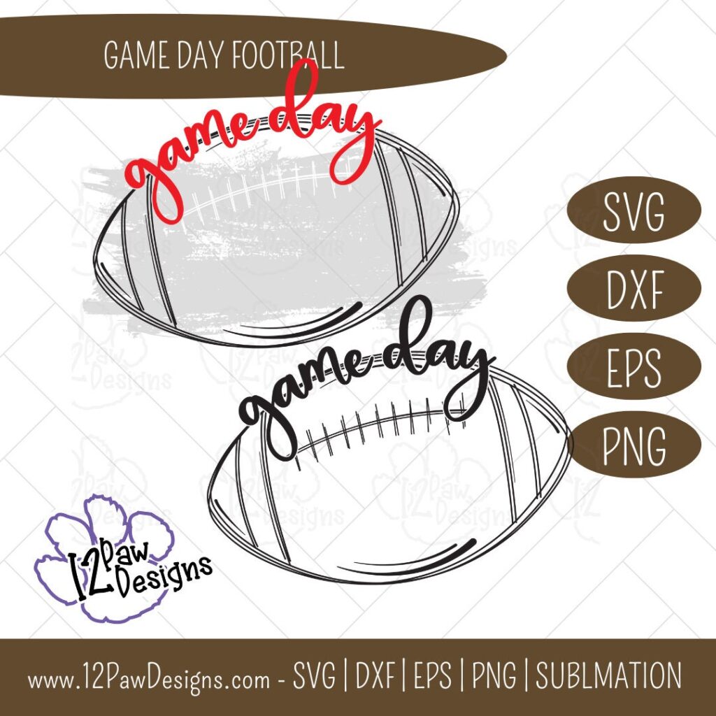 Game Day Football, Football, Game Day, Football Svg, Cricut, Silhouette, Sublimation, Svg, Png, Digital Download, Cut File