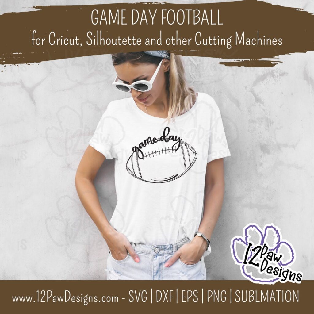 Game Day Football, Football, Game Day, Football Svg, Cricut, Silhouette, Sublimation, Svg, Png, Digital Download, Cut File