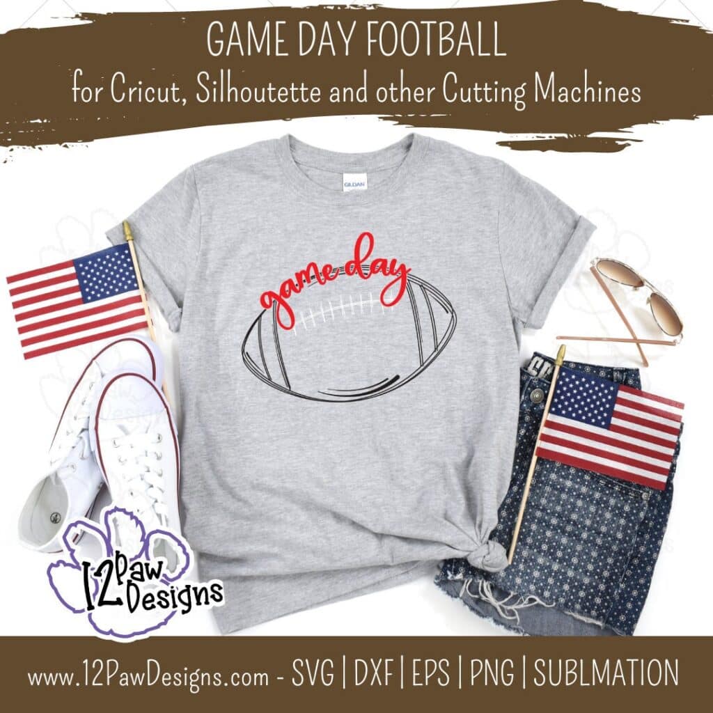 Game Day Football, Football, Game Day, Football Svg, Cricut, Silhouette, Sublimation, Svg, Png, Digital Download, Cut File