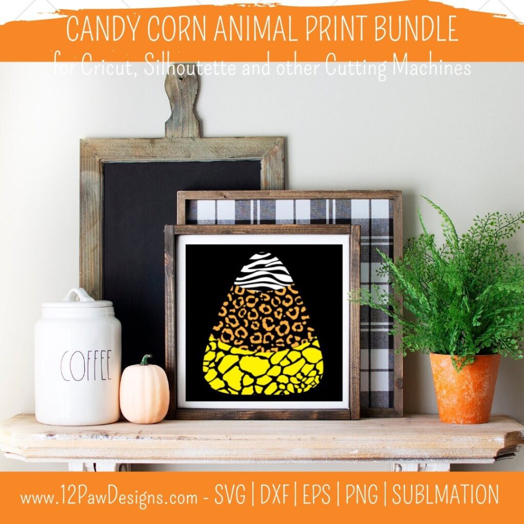 Candy Corn Animal Print Bundle, Candy Corn Bundle, Candy Corn Leopard Print, Zebra, Cricut Silhouette, Svg/Dxf/Png/Eps, Digital Download, Cut File