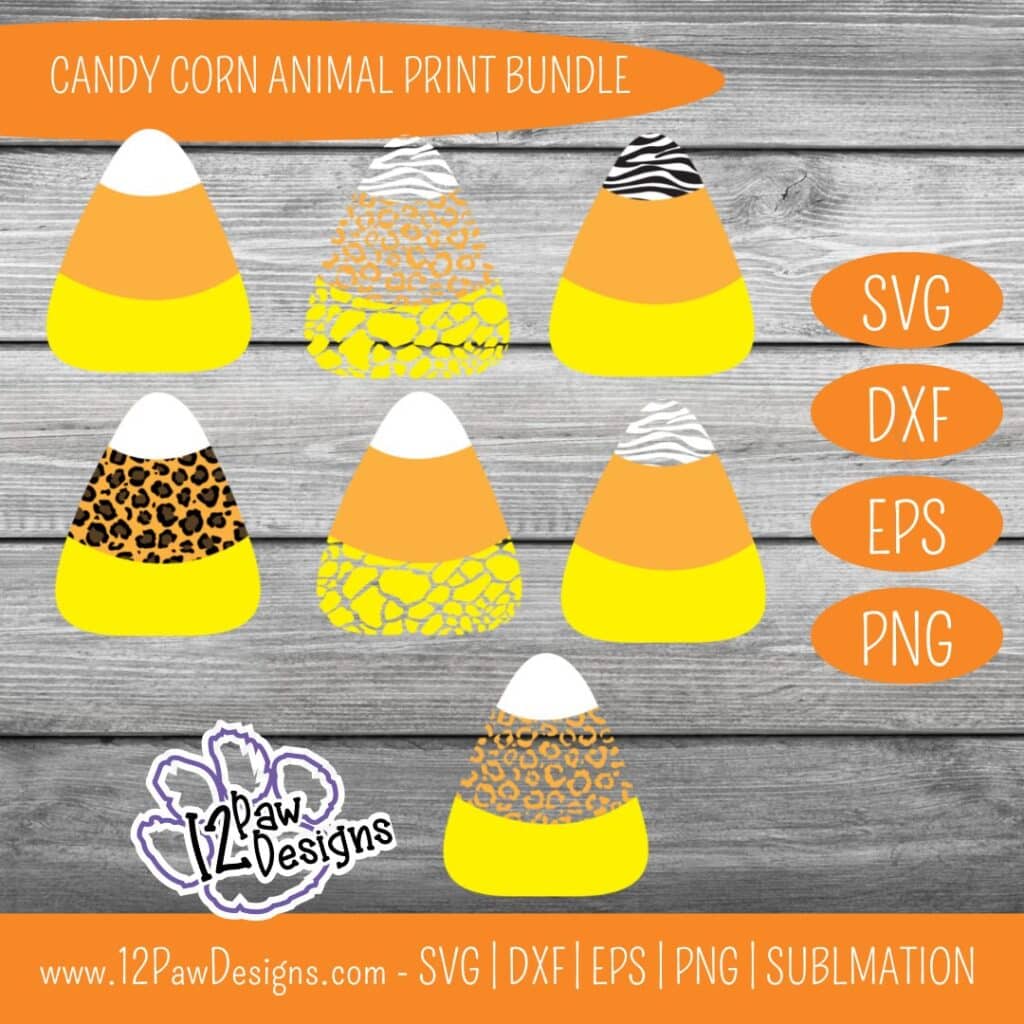 Candy Corn Animal Print Bundle, Candy Corn Bundle, Candy Corn Leopard Print, Zebra, Cricut Silhouette, Svg/Dxf/Png/Eps, Digital Download, Cut File