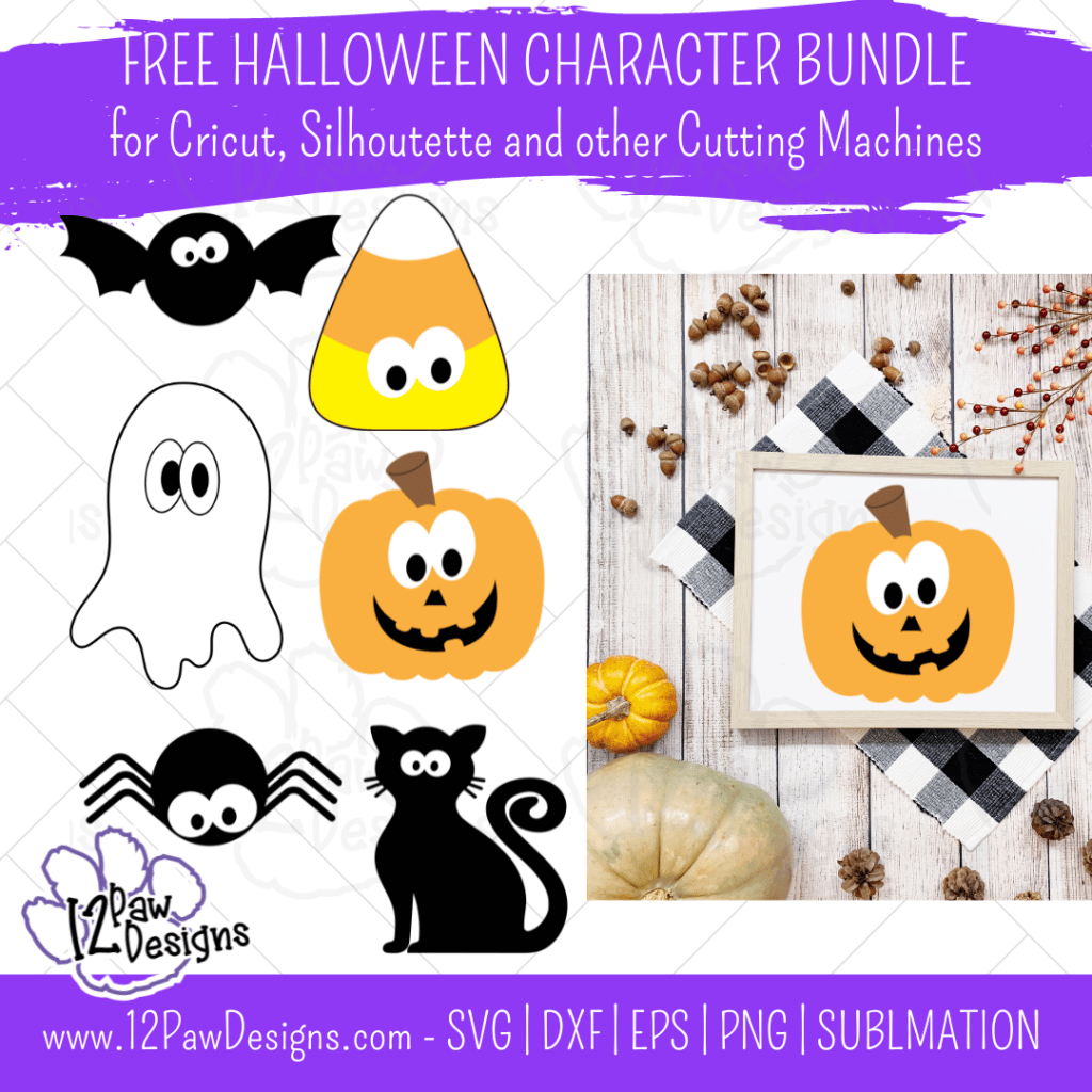 Halloween Bundle, Halloween Cute Characters, Halloween Bundle SVG, Stickers, Cricut Silhouette, Svg/Dxf/Png/Eps/Sublimation, Digital Download