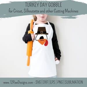 Gobble Gobble Turkey, Happy Thanksgiving, Gobble Gobble, Turkey Pilgrim, Cricut, Silhouette, Svg/Png/Dxf/Eps/Sublimation, Digital Download, Cut File