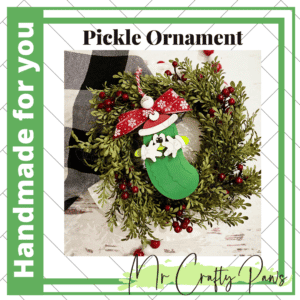 Handmade Pickle Ornament, Christmas Pickle Ornament, Pickle, Christmas Ornament, Christmas Tradition, Hand painted