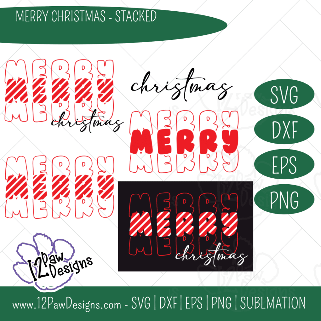 Merry Christmas, Merry, Christmas Decor, Happy Holidays, Cricut, Silhouette, Svg/Png/Dxf/Eps/Sublimation, Digital Download, Cut File