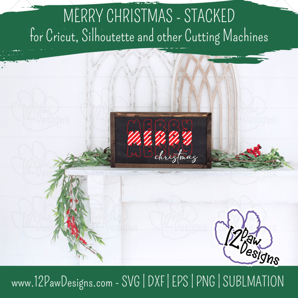 Merry Christmas, Merry, Christmas Decor, Happy Holidays, Cricut, Silhouette, Svg/Png/Dxf/Eps/Sublimation, Digital Download, Cut File