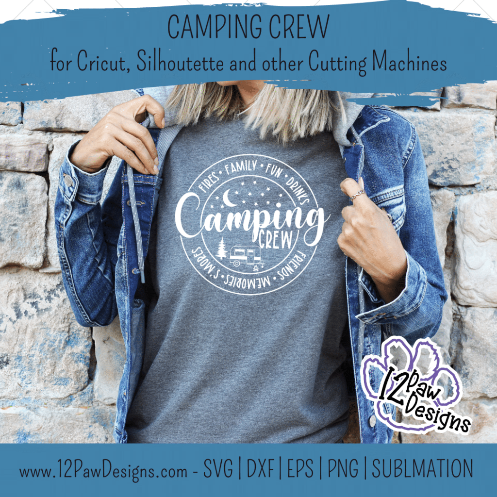 Camping Crew, Happy Crew, Camp Adventure, Cricut, Silhouette, Svg/Png/Dxf/Eps/Sublimation, Digital Download, Cut File