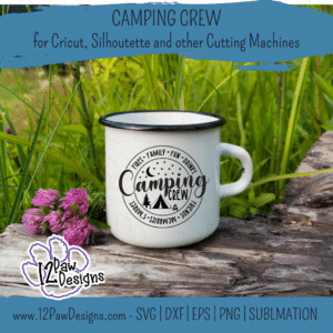 Camping Crew, Happy Crew, Camp Adventure, Cricut, Silhouette, Svg/Png/Dxf/Eps/Sublimation, Digital Download, Cut File