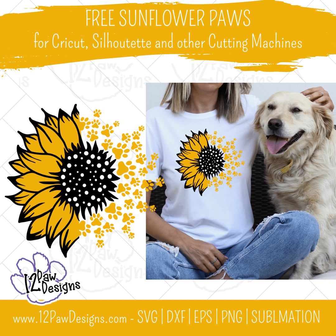 Sunflowers and Paws make a Beautiful Sunflower Paws