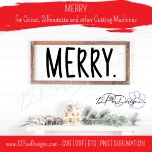 Merry SVG, Merry Christmas, Merry Hand lettered, Merry Script, Cricut, Silhouette, Svg/Dxf/Png/Eps, Digital, Cut File