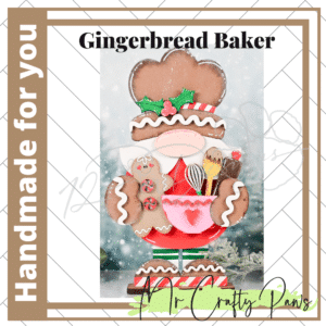 Handmade Gingerbread Baker, Baking Gnome, Gingerbread Gnome, Gnome Shelf Sitter, Gingerbread, Hand Painted
