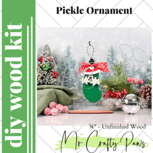DIY Pickle Ornament, Christmas Pickle Ornament, Pickle, Christmas Ornament, Christmas Tradition, Unfinished Wood Blank, Diy Wood Kit