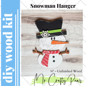 DIY Snowman Hanger, Christmas Decor, Snowman Door, Snowman Wall, Wall/Door, Unfinished Wood Blank, Diy Wood Kit