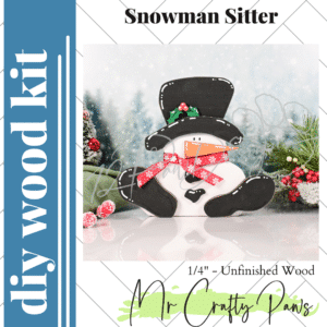 DIY Snowman Sitter, Snowman, Christmas Decor, Winter Snowman, Snowman Shelf Sitter, Unfinished Wood Blank, Diy Wood Kit