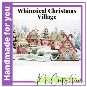 Handmade Whimsical Christmas Village, Christmas House, Christmas Village, Standing Houses, Christmas Decor, Hand Painted