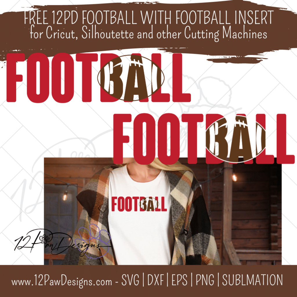 Football, Football with insert, Football SVG, Cricut, Silhouette, Svg/Dxf/Png/Eps, Digital, Cut File