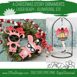 12PD A Christmas Story Ornaments - Laser File, Down load
