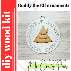 12PD Buddy the Elf ornaments-DIY Wood