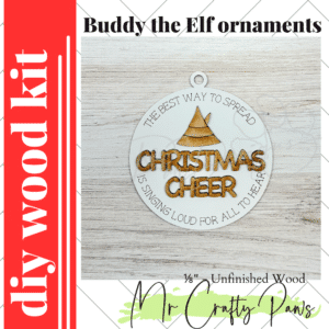 12PD Buddy the Elf ornaments-DIY Wood