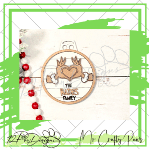 12PD Grinch Hands Heart Ornament Round