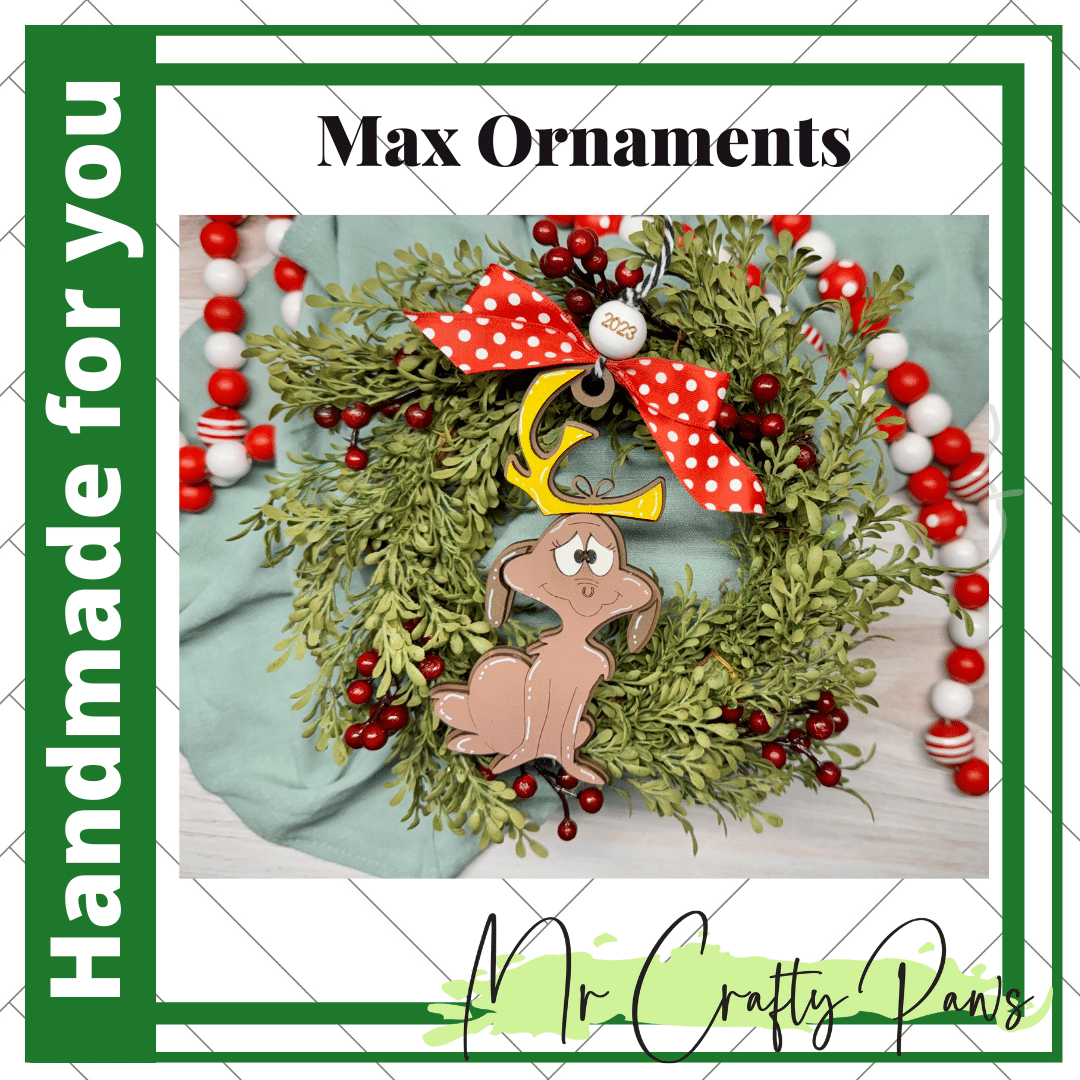12PD Max Ornaments-Handmade 3 - 12 Paw Designs 12PD Max Ornaments-Handmade