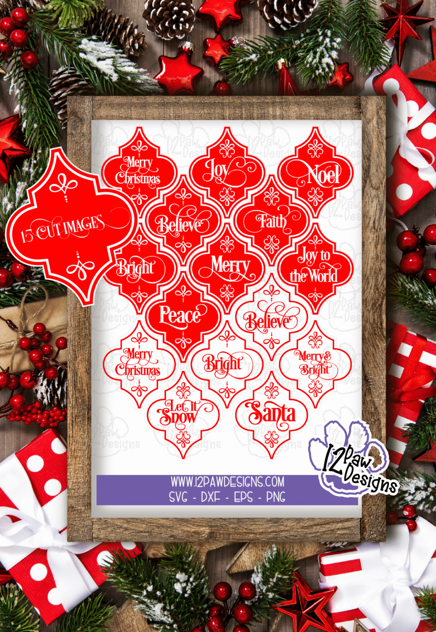 12PD Christmas Arabesque Tile