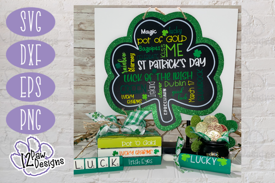 12PD St Patricks Day Subway Tile Shamrock